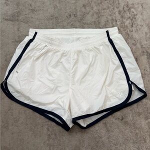 Tory Sport White Athletic Shorts with Black Accents